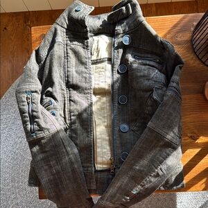 Free People Dark Gray Denim Jacket